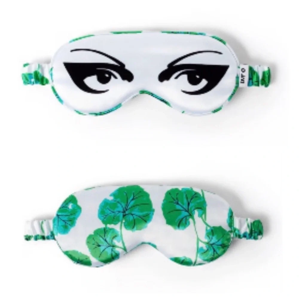 Diane Von Furstenberg LIMITED EDITION Geranium Leaf Eye Graphic Sleep Mask